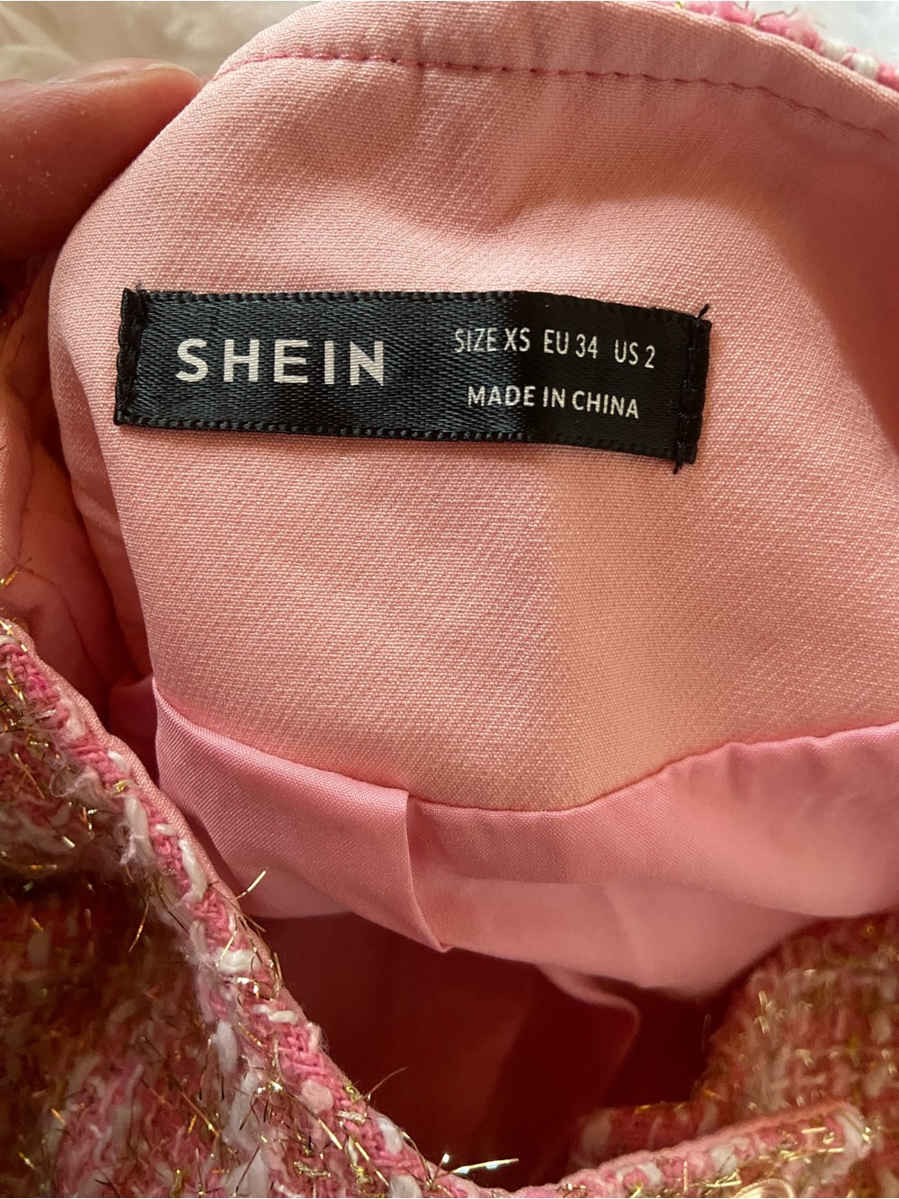 Pink Tweed Jacket and Skirt Set, Size XS, EUC - Picture 6 of 7
